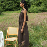 Macy Organic Cotton Skirt in Cacao