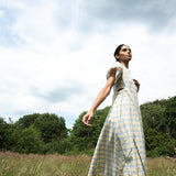 Nathalia-Cay Organic Cotton Seersucker Dress in Pastel Gingham by HANNAH BEAUMONT