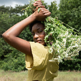 Nathalia Organic Cotton Dress in Bright Olive