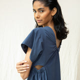 Nathalia Organic Cotton Dress in Midnight