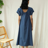 Nathalia Organic Cotton Dress in Midnight