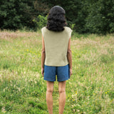 Paola-Leigh Organic Cotton Denim Short in Mid Blue