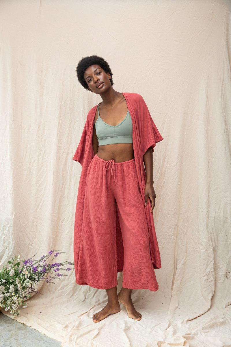 Sawyer Organic Cotton Trouser in Rose