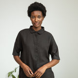 Sejal-May Linen & Organic Cotton Shirt in Black