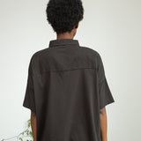 Sejal-May Linen & Organic Cotton Shirt in Black