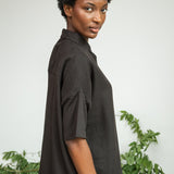 Sejal-May Linen & Organic Cotton Shirt in Black