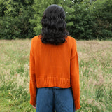 Sugi Organic Cotton Cardigan in Brick