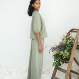 Taya Organic Cotton Felpe Trouser in Pistachio