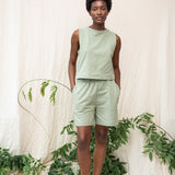 Whitley Organic Cotton Vest in Pistachio