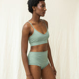 Yoka Bamboo & Organic Cotton Blend High Waist Briefs in Pistachio