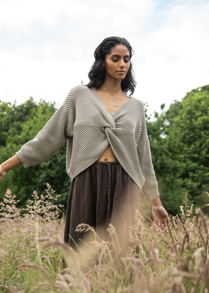 Brooke-Leigh Recycled Cotton Jumper in Natural