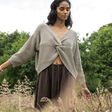 Brooke-Leigh Recycled Cotton Jumper in Natural