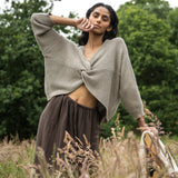 Brooke-Leigh Recycled Cotton Jumper in Natural