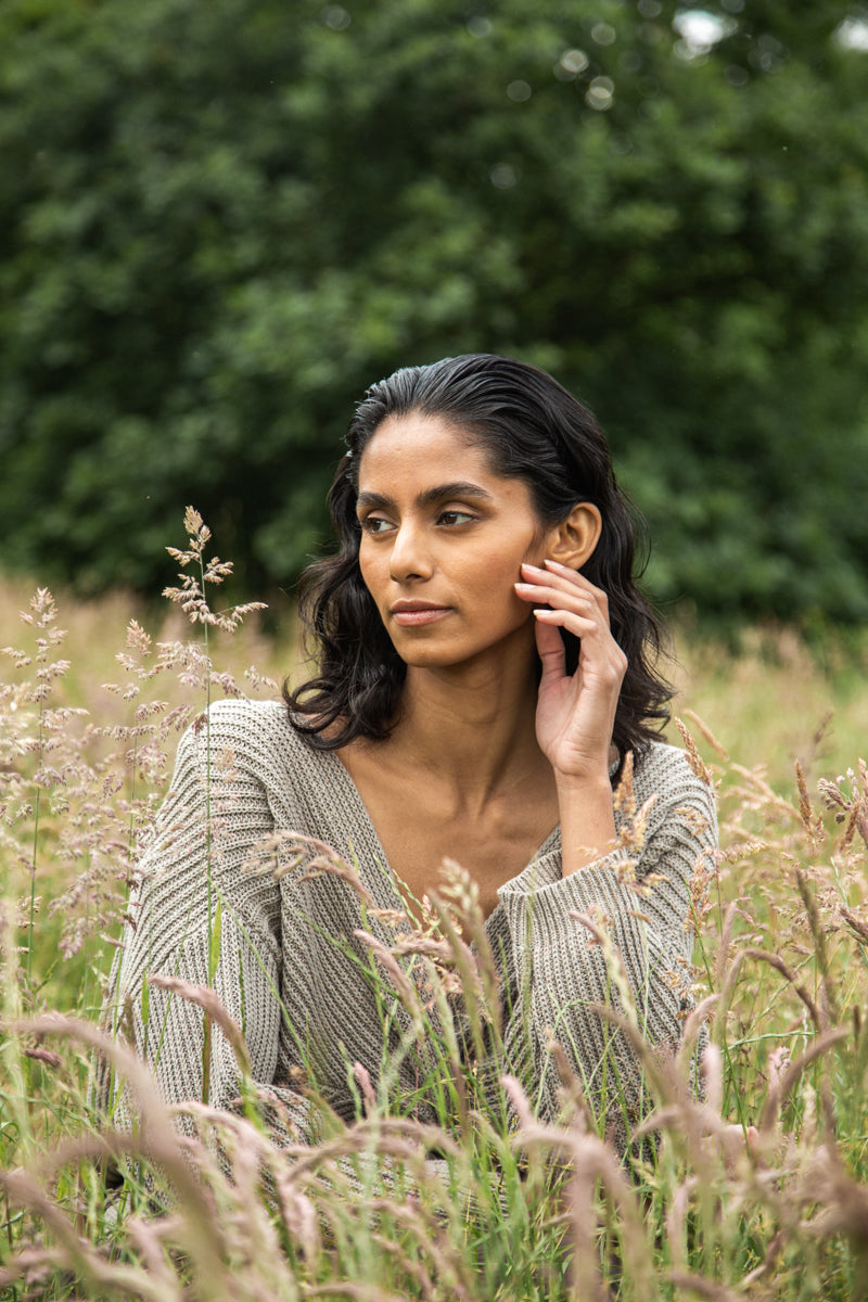 Brooke-Leigh Recycled Cotton Jumper in Natural