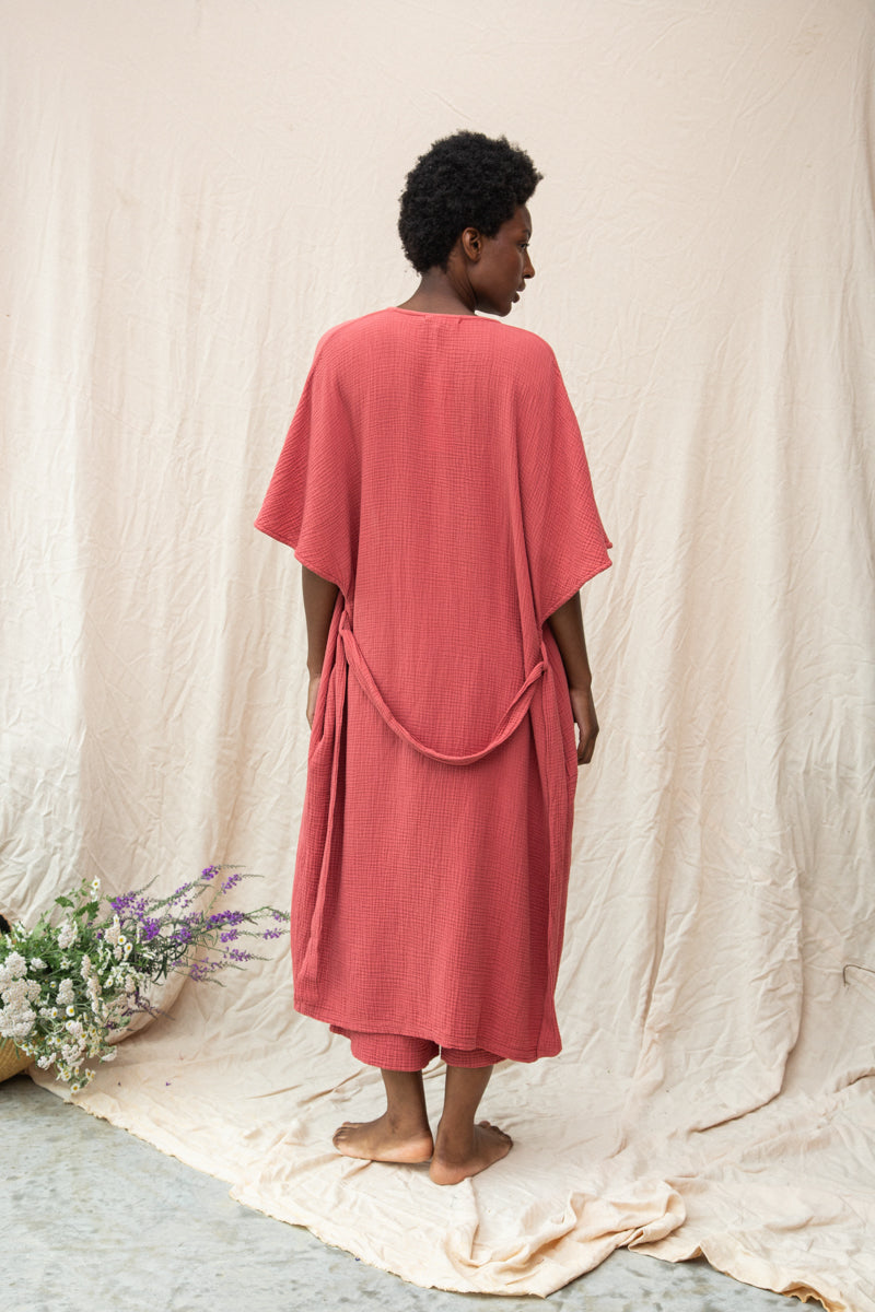 Aspyn Organic Cotton Robe in Rose