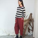 Cedar Organic Cotton Corduroy Trousers in Soft Burgundy