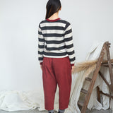 Cedar Organic Cotton Corduroy Trousers in Soft Burgundy