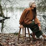 Dylan-Leigh Recycled Cotton Denim Overshirt in Bark Brown