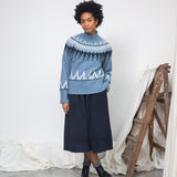 Hawthorne Recycled Wool Knitted Jumper in Sky Blue