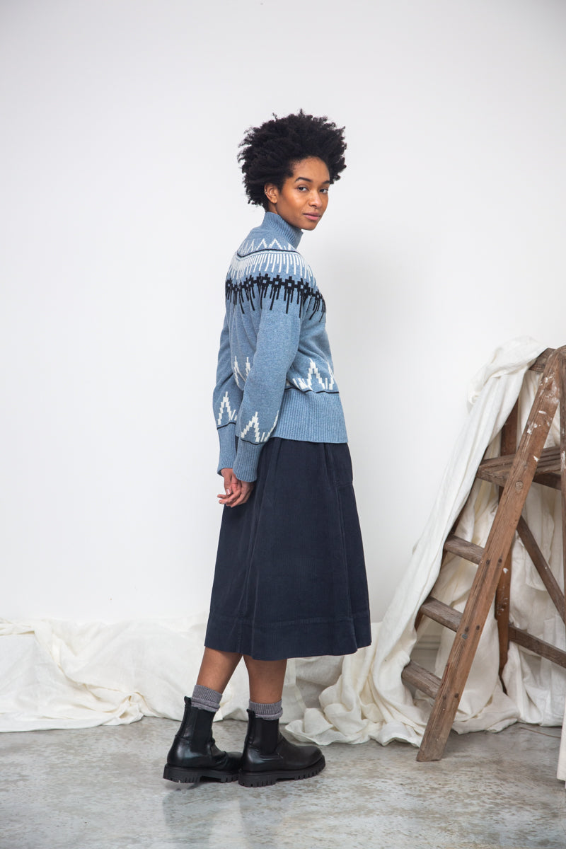 Hawthorne Recycled Wool Knitted Jumper in Sky Blue