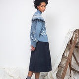 Hawthorne Recycled Wool Knitted Jumper in Sky Blue