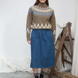 Hawthorne Recycled Wool Knitted Jumper in Taupe Marl
