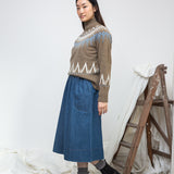 Hawthorne Recycled Wool Knitted Jumper in Taupe Marl