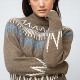 Hawthorne Recycled Wool Knitted Jumper in Taupe Marl