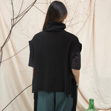 Kanon Recycled Wool Knitted Vest in Black