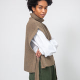 Kanon Recycled Wool Knitted Vest in Taupe Marl