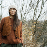 Lark-Leigh Recylced Cotton Denim Gilet in Bark Brown