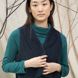 Lark Organic Cotton Corduroy Gilet in Night Sky Navy