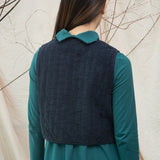 Lark Organic Cotton Corduroy Gilet in Night Sky Navy