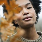 Leo Recycled Wool Knitted Jumper in Taupe Marl