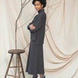 Mio Organic Cotton Knitted Skirt in Grey Marl