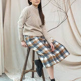 Shika Lambswool Knitted Jumper in Cream Marl