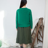 Shika Lambswool Knitted Jumper in Emerald