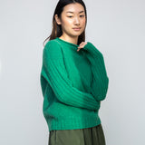 Shika Lambswool Knitted Jumper in Emerald