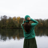 Shika Lambswool Knitted Jumper in Emerald