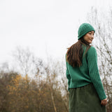 Shika Lambswool Knitted Jumper in Emerald