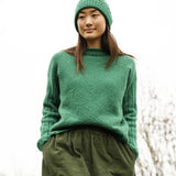 Shika Lambswool Knitted Jumper in Emerald