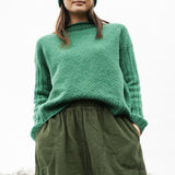 Shika Lambswool Knitted Jumper in Emerald