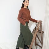 Shika Lambswool Knitted Jumper in Rust Marl