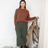 Shika Lambswool Knitted Jumper in Rust Marl