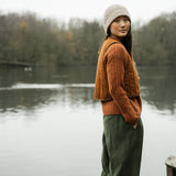 Shika Lambswool Knitted Jumper in Rust Marl