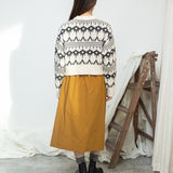 Sugi-Sue Organic Cotton Knitted Cardigan in Ecru Marl