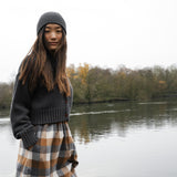 Sugi Organic Cotton Knitted Cardigan in Grey Marl