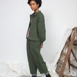 Tierra Organic Cotton Corduroy Overshirt in Khaki