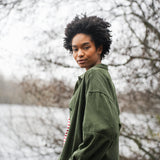 Tierra Organic Cotton Corduroy Overshirt in Khaki