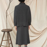 Tora Organic Cotton Knitted Jumper in Grey Marl